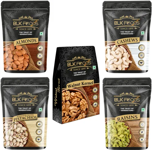 Image of BLK FOODS 5-in-1 Healthy Dry Fruits Combo Pack (5 x 250 g)