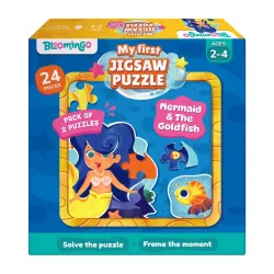 Bloomingo Puzzle Kit - My First Jigsaw Puzzle - Unicorn & The Friendly Fairy - Jigsaw Puzzle for Kids (2-4 Years) 20+ Jigsaw Pieces (Mermaid)