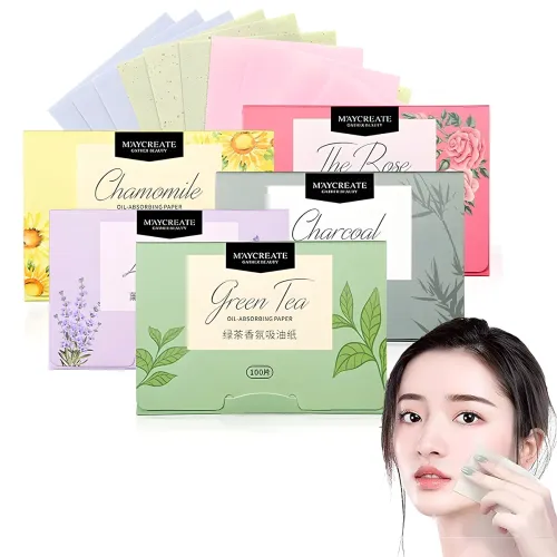 Image of Blotting Paper for Oily Skin - 100 Oil Absorbing Sheets For Men & Women