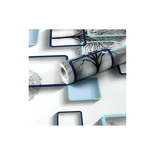 Image of Blue Box Self Adhesive Wallpaper 45cm×100cm