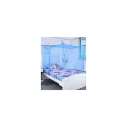 Blue Double Bed Mosquito Nets Avoid Annoying Insects, King and Queen Size