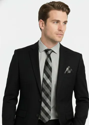 Image of Blue Gent Men Solid Single Breasted Casual, Festive & Wedding, Formal, Party Blazer