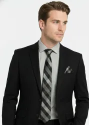 Blue Gent Men Solid Single Breasted Casual, Festive & Wedding, Formal, Party Blazer