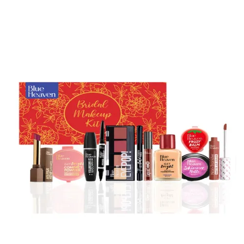 Image of Blue Heaven Women 11 Pcs Bridal Makeup Kit - 30g + 35.7 ml