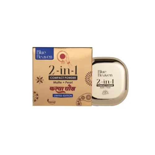 Image of Blue Heaven 2-In-1 Festive Compact Powder For Women Infused With Vitamin E |All