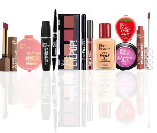 Image of BLUE HEAVEN Bridal Makeup kit for women 38.4g + 49.35 ml (Pack of 11)