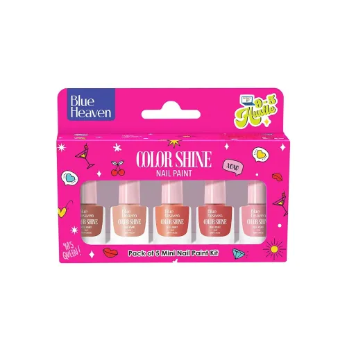 Image of Blue Heaven Color Shine Nail Polish Set for Women Pack of 5