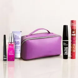 Blue Heaven Glam Ready Beauty Makeup Kit|Gift Set with Free Makeup Pouch| Includes 4in1 Stackable Lipstick, Eyeliner, Mascara, Perfume & SPF50 Mini Sunscreen| Ideal for Gifting or daily use,...