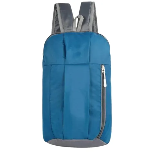 Image of Blue PU Leather Casual Backpack 