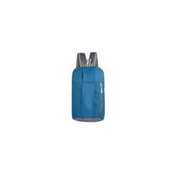 Blue PU Leather Casual Backpack 