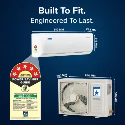 Blue Star 2025 Model 1.5 Ton 5 Star Split Inverter AC (IE518PNU, White)