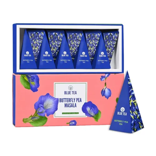Image of BLUE TEA - Butterfly Pea Chai Masala Tea Gift - 10Tea Bag 