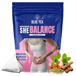 BLUE TEA - She Balance Tea - 30 Tea Bags - Plant Based | PCOS & PCOD RELIEF