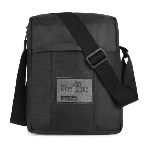 Image of blue tree Water Resistant Crossbody Messenger Bag