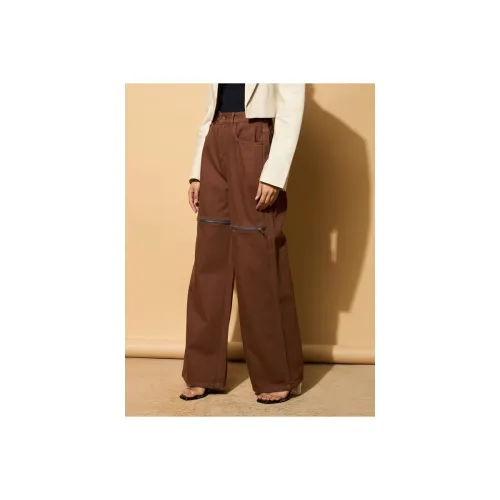 Image of Blue Zipper Design Baggy Jeans