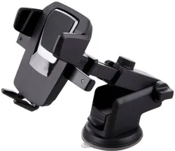 Bluedrum Car Mobile Holder for Windshield Dashboard Black Silver
