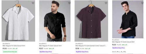 Image of Bluematrix Men's Shirts upto 88% Discount