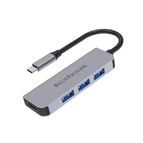 Image of Bluerigger 4-in-1 Type-C HUB with 4 USB 3.0 Ports