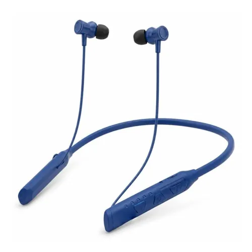 Image of Bluetooth Neckband Earphones with Inline Controls, Blue
