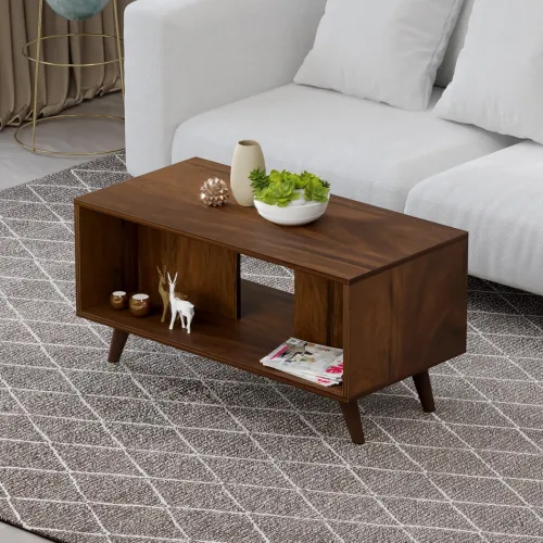 Image of BLUEWUD Leo Engineered Wood Coffee Teapoy Console Table