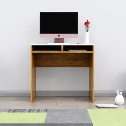 Bniture Wooden Study Table for Home | Engineered Wood Laptop Study Table | Multi Purpose Office Desk for Laptop, Computer, Writing | Table for Study, Workstation Home, Giant Wood & Frosty Wh...