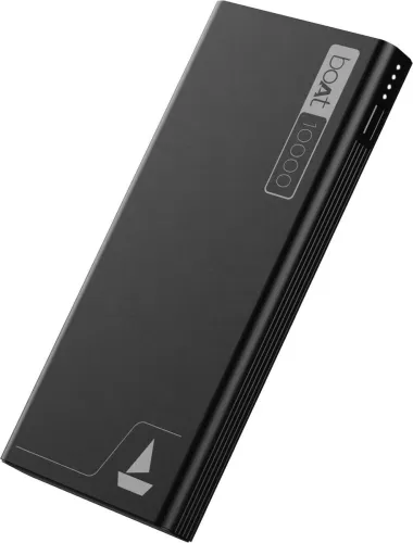 Image of boAt 10000 mAh 22.5 W Compact Pocket Size Power Bank (Carbon Black, Lithium Polymer, Fast Charging, Quick Charge 3.0 for
