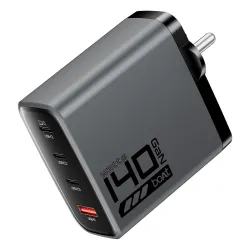 boAt 140W GaN Charger with 140W Fast Charging 4 Charging Ports (3X Type-C & 1x USB-A), GaN Chip Technology