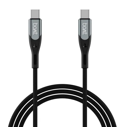 Image of boAt 240W Type-C to C Braided Cable (1.2m, Carbon Black)