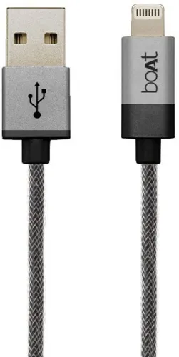 Image of boAt 2m 2.4A USB-C Lightning Cable Gray