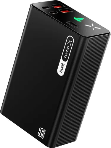 Image of boAt 30000 mAh 65 W Power Bank (Onyx Black, Lithium Polymer, for Mobile, Tablet)