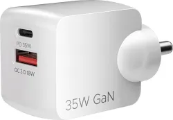 boAt 35 W GaN 3 A Wall Charger for Mobile  (Crystal White)