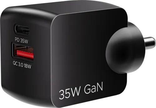 Image of boAt 35 W GaN 3 A Wall Charger for Mobile (Sleek Black)