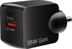 boAt 35 W GaN 3 A Wall Charger for Mobile (Sleek Black)