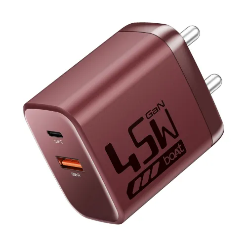 Image of boAt 45W GaN Dual Port Fast Charger (Monarch Red)