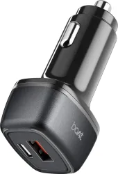 boAt 48 W Turbo Car Charger (Black, With USB Cable)