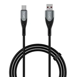 boAt Type A to C 65W Fast Charging Cable with 480 Mbps Data Transfer, Tangle-Free Cable in Premium Nylon Braided Design 