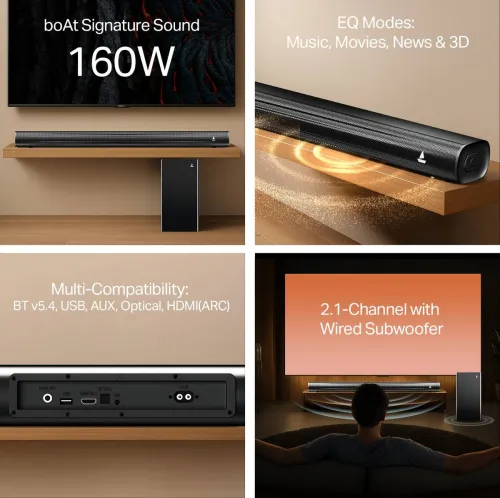 Image of boAt Aavante 1550 Pro Bluetooth Soundbar 160 W