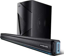 boAt Aavante Bar A3070 Dolby w / Cinematic Audio, Dynamic LEDs & EQ Modes 300 W Bluetooth Soundbar (Premium Black, 2.1 C