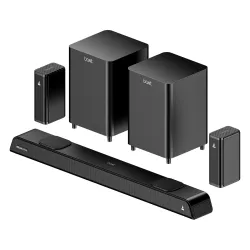 boAt Aavante 5.2.4 Prime 6250DA, Dolby Atmos, 5.2.4CH(Dual Subwoofers & Wireless Satellites), 625W, Free Installation & Video Demo, Bluetooth Sound bar, Home Theatre Soundbar Speaker (Premiu...