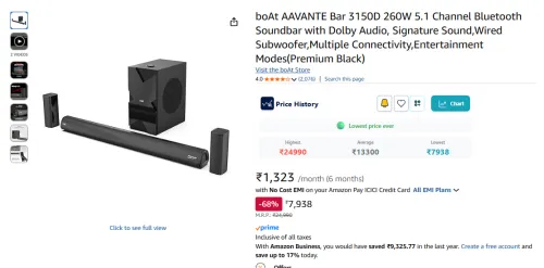 Image of boAt Aavante 3150D 5.1 Soundbar System (260W)