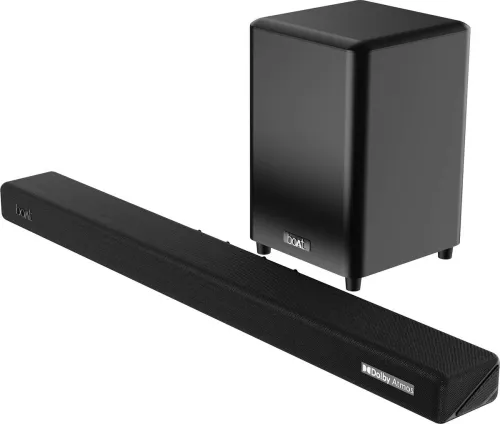 Image of boAt Aavante Bar 4100DA with Dolby ATMOS 300 W Bluetooth Soundbar (Premium Black, 3.1.2 Channel)