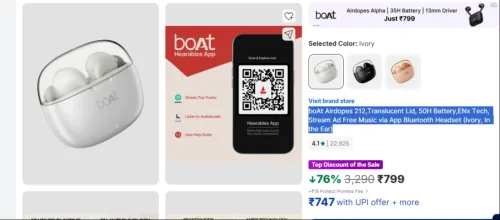 Image of boAt Airdopes 212,Translucent earbuds
