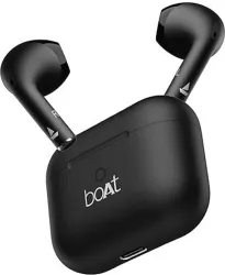 boAt Airdopes Alpha with 35 HRS Playback, 13mm Drivers, Dual Mics ENx & Beast Mode Bluetooth  (Jet Black, In the Ear)