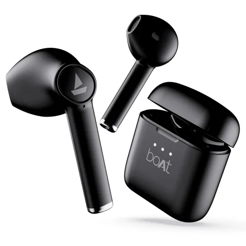 Image of Boat Airdopes 131/8 with 60 Hrs Playback, ASAP Charge Truly Wireless Bluetooth in Ear Earbuds with Mic (Active Black)