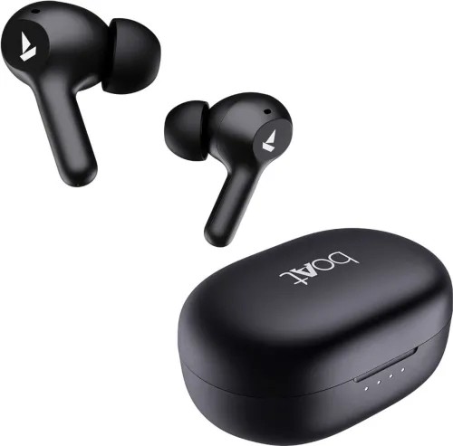 Image of boAt Airdopes 71,40 H Battery, ENx Tech, Low Latency, Stream Ad Free Music via App Bluetooth Headset (Active Black, True