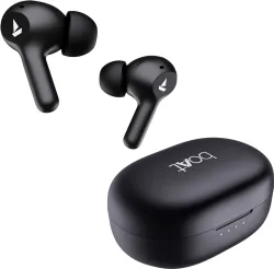 boAt Airdopes 71,40 H Battery, ENx Tech, Low Latency, Stream Ad Free Music via App Bluetooth Headset (Active Black, True