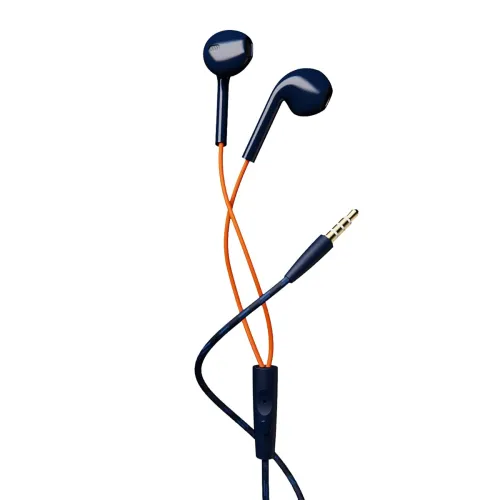 Image of Boat Bassheads 105 Wired in Ear Earphones with Mic (Blue)