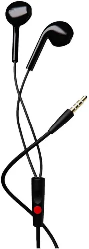 Image of boAt Bassheads 105 Wired Earphones Wired Headset (Black, In the Ear)