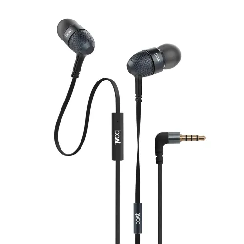 Image of boAt BassHeads 225 In-Ear Wired Headphones Black