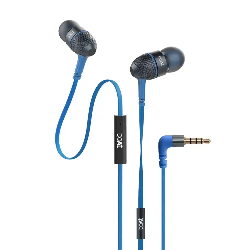 Image of boAt Bassheads 225 Wired in Ear Earphone with Mic (Blue)
